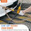 VEVOR Ratchet Chain Binder, 5/16"-3/8" Heavy Duty Load Binders, with G80 Chains 7100 lbs Secure Load Limit, Labor-saving Anti-skid Handle