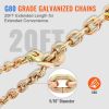 VEVOR Ratchet Chain Binder, 5/16"-3/8" Heavy Duty Load Binders, with G80 Chains 7100 lbs Secure Load Limit, Labor-saving Anti-skid Handle