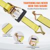 VEVOR Ratchet Tie Down Straps (4PK), 10000 lb Break Strength, Double J Hook Includes 4 Premium 2" x 27' Rachet Tie Downs with Padded Handles