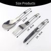 Camping Fork Spoon Knife Outdoor Tableware Foldable Ultralight Stainless Steel
