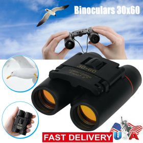 Binoculars 30x60 Zoom Travel Compact Folding Telescope  Day Night Outdoor Small Pocket Binoculars Compact Adults, Mini Kids Binoculars