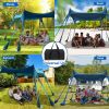 10x10FT Beach Canopy Tent Sun Shelter UPF50+ UV Protection Outdoor Beach Sun Shade with Sandbag Foldable Poles Carry Bag for Camping Trip Fishing Picn