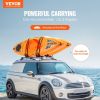VEVOR Kayak Roof Rack 2 Pairs J-Bar, Soft Roof Rack Quick Folding, Top Mount Tie Down, Carrier for kayak, Surf Board, Canoe, SUP, Ski Board