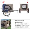Tangkula Dog Bike Trailer, Breathable Mesh Dog Cart with 3 Entrances, Safety Flag, 8 Reflectors, Folding Pet Carrier Wagon with 20 Inch Wheels