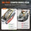 VEVOR Come Along Winch, 2 Ton (4,409 lbs) Pulling Capacity, 12 ft Steel Cable, 2 Hooks, Heavy Duty Ratchet Power Puller Tool with Dual Gears