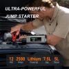 Jump Starter with Air Compressor and Air Pump, 2500A Battery Jump Starter with 150PSI Tire Inflator, Up to 7.5L Gas & 5.0L Diesel Engine