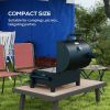 Outsunny Charcoal BBQ Grill with 235 sq.in. Cooking Area, Tabletop Outdoor Barbecue with Ash Catcher and Built-in Thermometer for Patio, Backyard