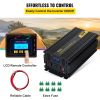 VEVOR Power Inverter, 2000W Modified Sine Wave Inverter, DC 12V to AC 120V Car Converter, with LCD Display, Remote Controller, LED Indicator