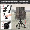 Folding Swivel Patio Chair with 4 Adjustable Leg
