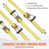 VEVOR Ratchet Tie Down Straps (4PK), 10000 lb Break Strength, Double J Hook Includes 4 Premium 2" x 27' Rachet Tie Downs with Padded Handles