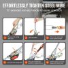 VEVOR Come Along Winch, 2 Ton (4,409 lbs) Pulling Capacity, 12 ft Steel Cable, 2 Hooks, Heavy Duty Ratchet Power Puller Tool with Dual Gears