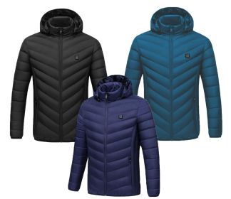 Heated Puffer Jacket (Color: DENIM)
