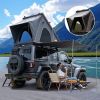 Explorer Plus Rooftop Tent Hardshell with Side Awning, Air Flow Outlet with Bracket, Luggage Racks & Replaceable Netting Rain Curtain