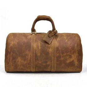 The Bjarke Weekender | Handcrafted Leather Duffle Bag (Color: Brown)