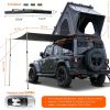 Explorer Plus Rooftop Tent Hardshell with Side Awning, Air Flow Outlet with Bracket, Luggage Racks & Replaceable Netting Rain Curtain