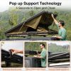 Explorer Plus Rooftop Tent Hardshell with Side Awning, Air Flow Outlet with Bracket, Luggage Racks & Replaceable Netting Rain Curtain