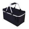 30L Insulated Picnic Basket Cooler Collapsible Food Delivery Storage Bag Grocery Market Basket Heat & Cool Insulation w/ Aluminum Handles