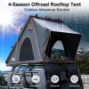 Explorer Plus Rooftop Tent Hardshell with Side Awning, Air Flow Outlet with Bracket, Luggage Racks & Replaceable Netting Rain Curtain