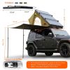 Explorer Plus Rooftop Tent Hardshell with Side Awning, Air Flow Outlet with Bracket, Luggage Racks & Replaceable Netting Rain Curtain